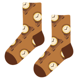 mantelpiece clock and socks