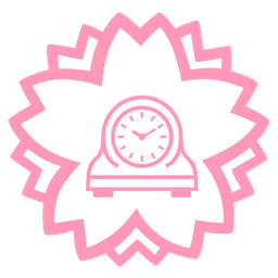 mantelpiece clock and white flower