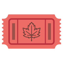 maple leaf and admission tickets