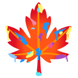 maple leaf and artist palette