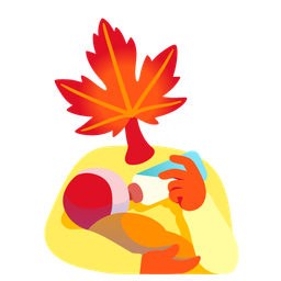 maple leaf and baby bottle