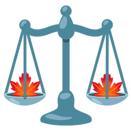 maple leaf and balance scale