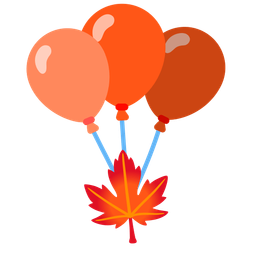 maple leaf and balloon