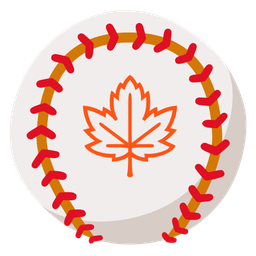 maple leaf and baseball