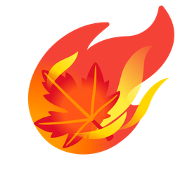 maple leaf and comet