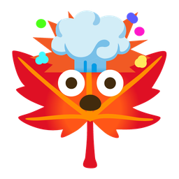 maple leaf and exploding head