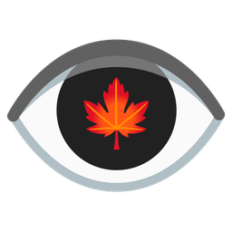 maple leaf and eye