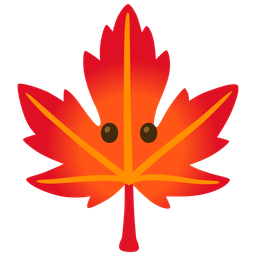 maple leaf and face without mouth