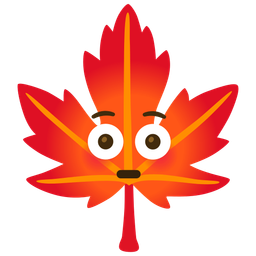 maple leaf and flushed face