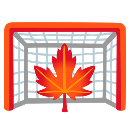 maple leaf and goal net
