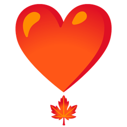 maple leaf and heart exclamation