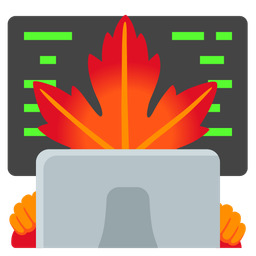 maple leaf and laptop