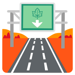 maple leaf and motorway