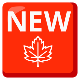 maple leaf and NEW button