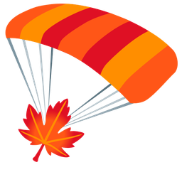 maple leaf and parachute