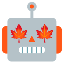 maple leaf and robot