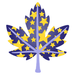 maple leaf and star