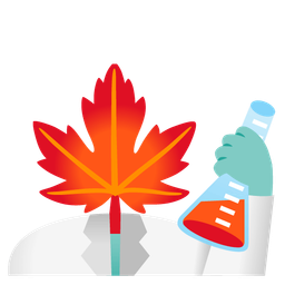 maple leaf and test tube