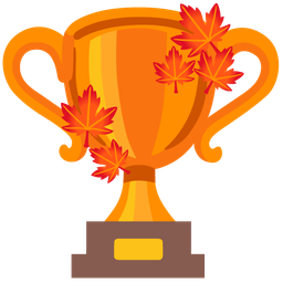 maple leaf and trophy