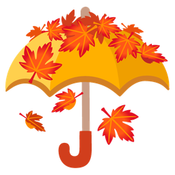 maple leaf and umbrella