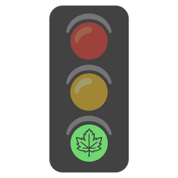 maple leaf and vertical traffic light