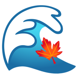 maple leaf and water wave