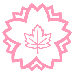maple leaf and white flower