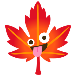 Maple leaf and Zany face