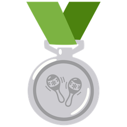 Maracas and 2nd place medal