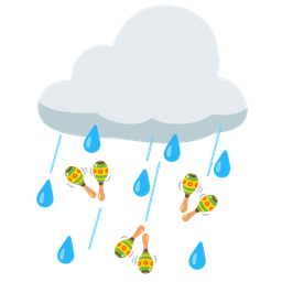 Maracas and Cloud with rain