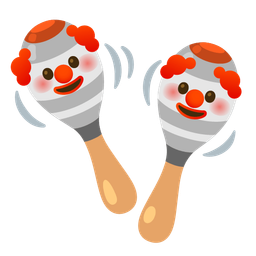Maracas and Clown face