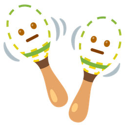 Maracas and Dotted line face