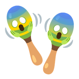 Maracas and Face screaming in fear
