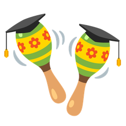 Maracas and Graduation cap
