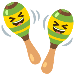 Maracas and Grinning squinting face