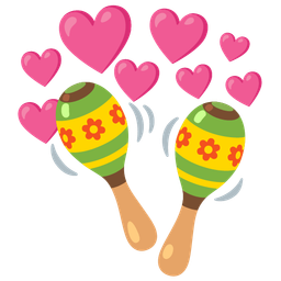 Maracas and Heart with arrow