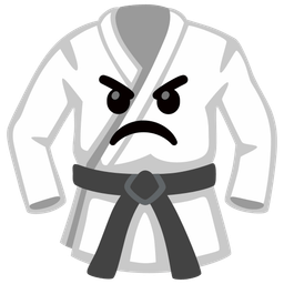 martial arts uniform and angry face