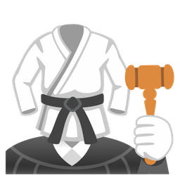 martial arts uniform and balance scale