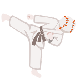 martial arts uniform and baseball