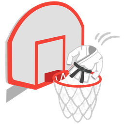 martial arts uniform and basketball