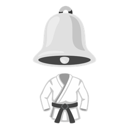 martial arts uniform and bell
