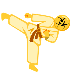 martial arts uniform and biohazard