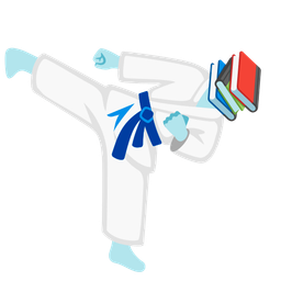martial arts uniform and books