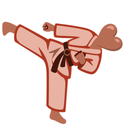 martial arts uniform and brown heart