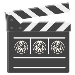 martial arts uniform and clapper board