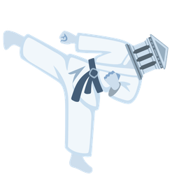martial arts uniform and classical building