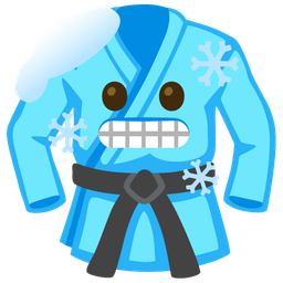 martial arts uniform and cold face