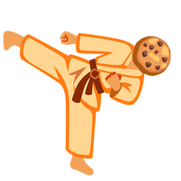 martial arts uniform and cookie