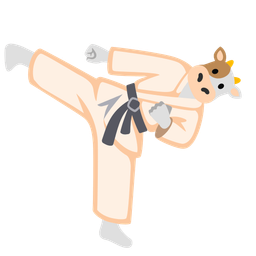 martial arts uniform and cow face