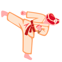 martial arts uniform and cut of meat